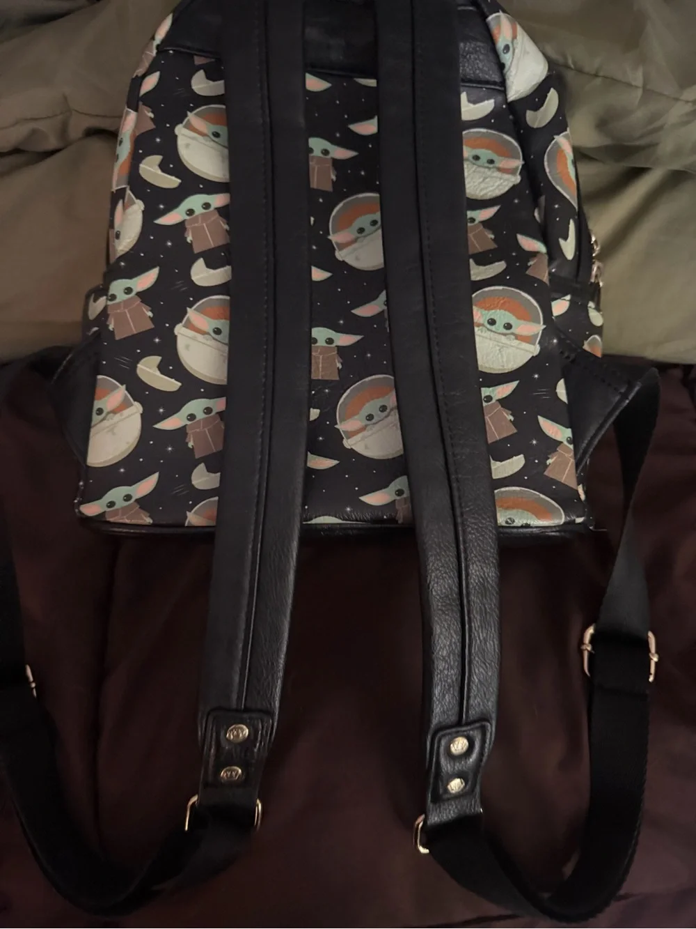 Loungefly Star Wars Grogu Mini Backpack - Black, Mint, Cream, Tan